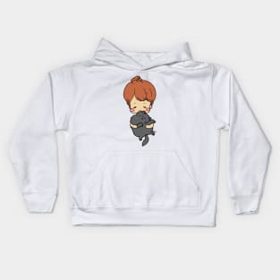 girl with cat Kids Hoodie